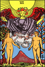 Carta Os Enamorados do Tarot de Marselha